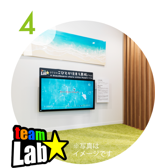 teamLabコラボのキッズスペース